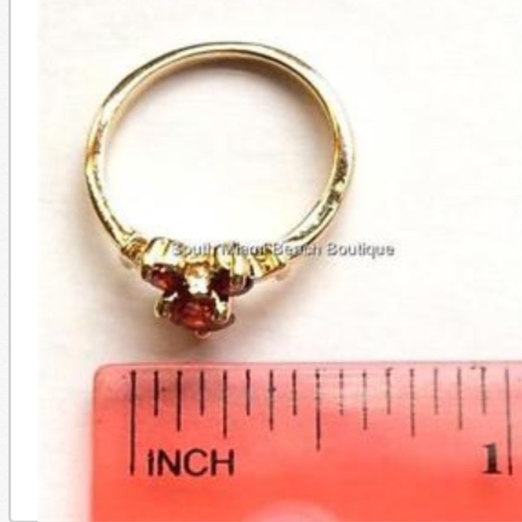 SOLD Gold Mickey Mouse Ears Ring Disney Size 6 Red - Picture 7 of 8